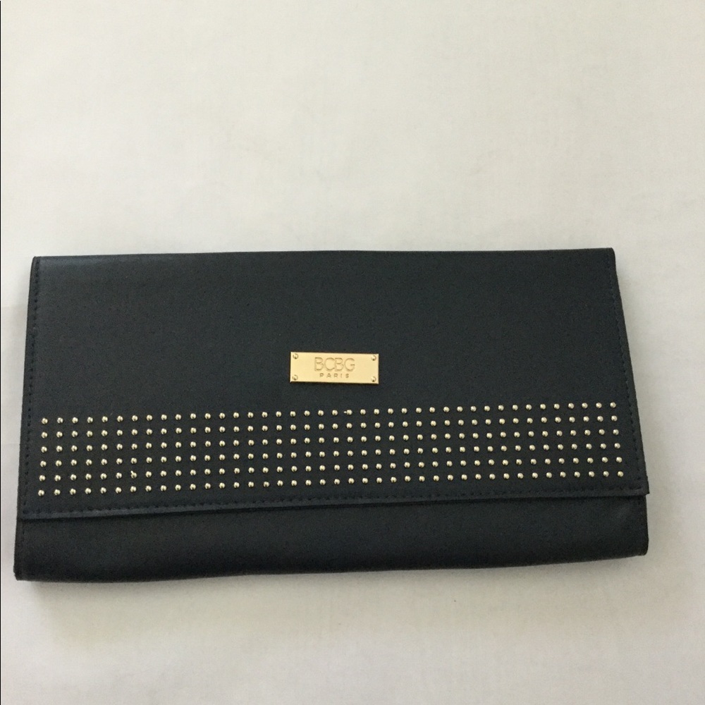 BCBG Paris Clutch Womens Studded Purse Bag Classy Studded Office